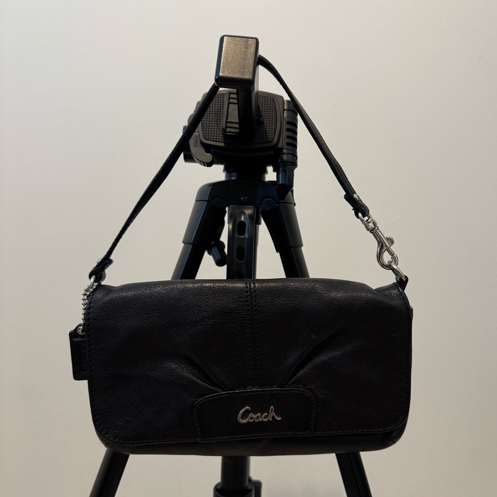 Coach Black Leather Clutch, Wristlet